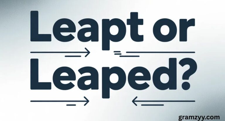 Leapt or Leaped