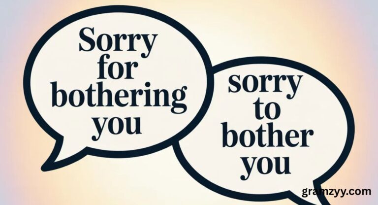 Sorry for Bothering You vs Sorry to Bother You: Which Is Correct?