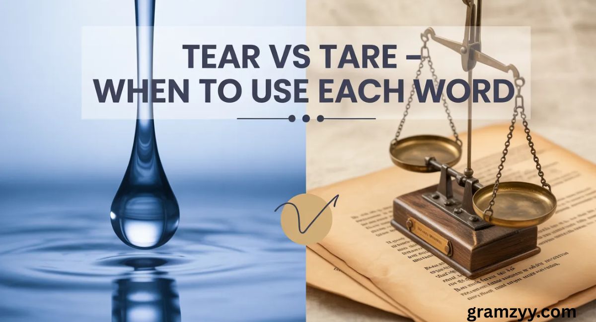 Tear vs Tare — When to Use Each Word