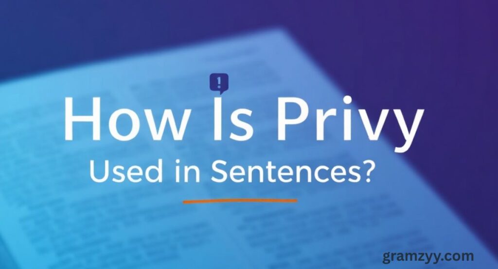 Privy Meaning and How to Use It