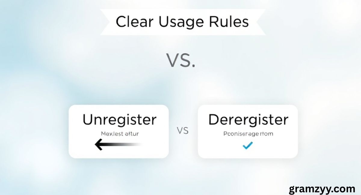 Unregister vs. Deregister: Clear Usage Rules